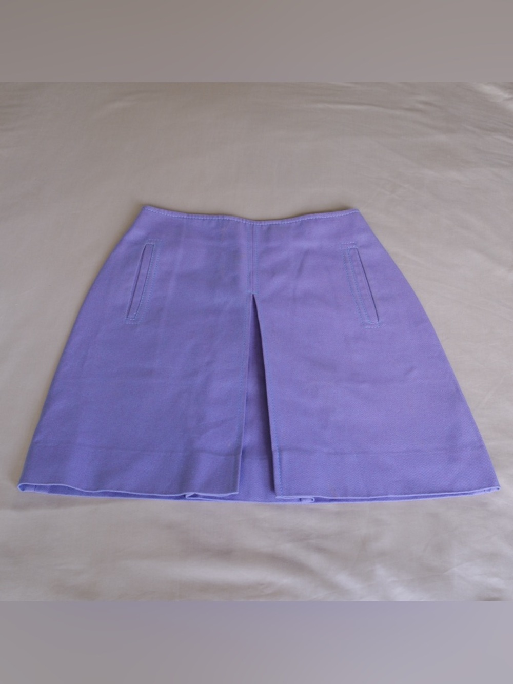 Acne Studios Karola Light Reactive Purple Cotton Twill Mini Skirt Size 32 - Picture 2 of 11